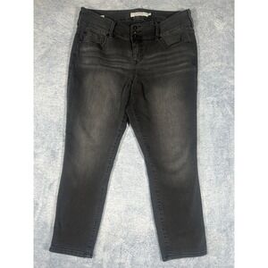 Torrid Denim Black Faded Jeggings Women's Size 16 Triple Button Stretch Jeans
